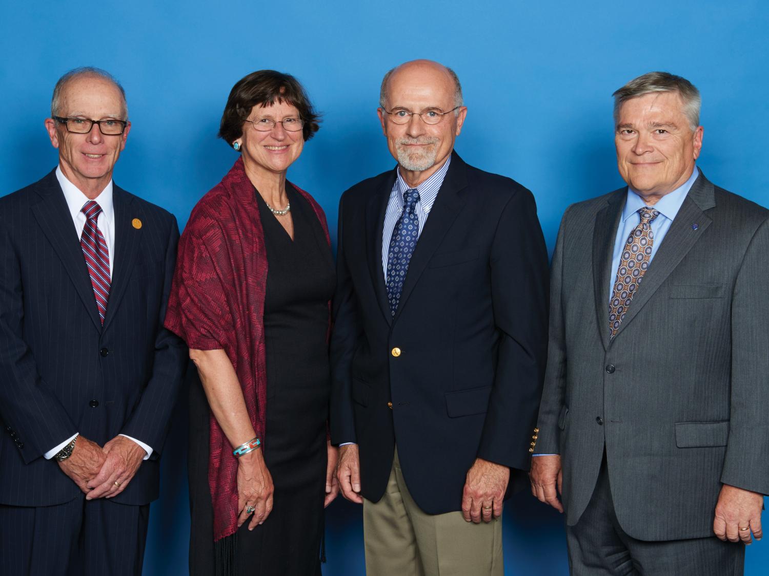 Bob Hillman with Keith Masser, Ann Crouter and President Barron