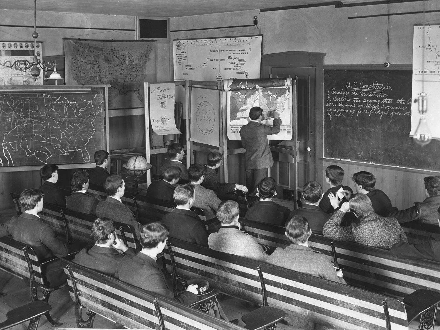 A history class at Penn State in 1894 