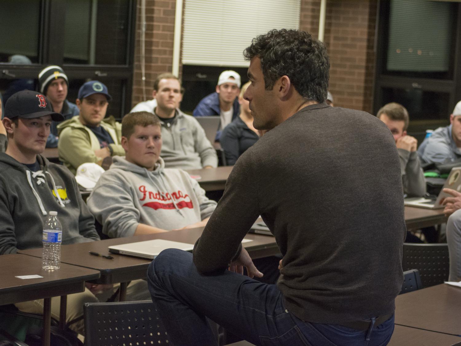 Oliver Horovitz speaks to students