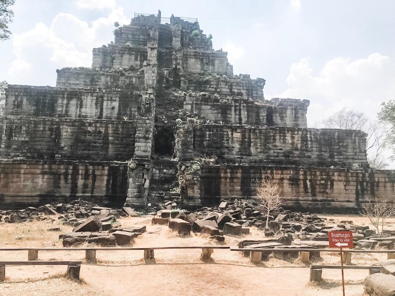 Koh Ker is a 10th-century temple complex in the north Cambodian jungle