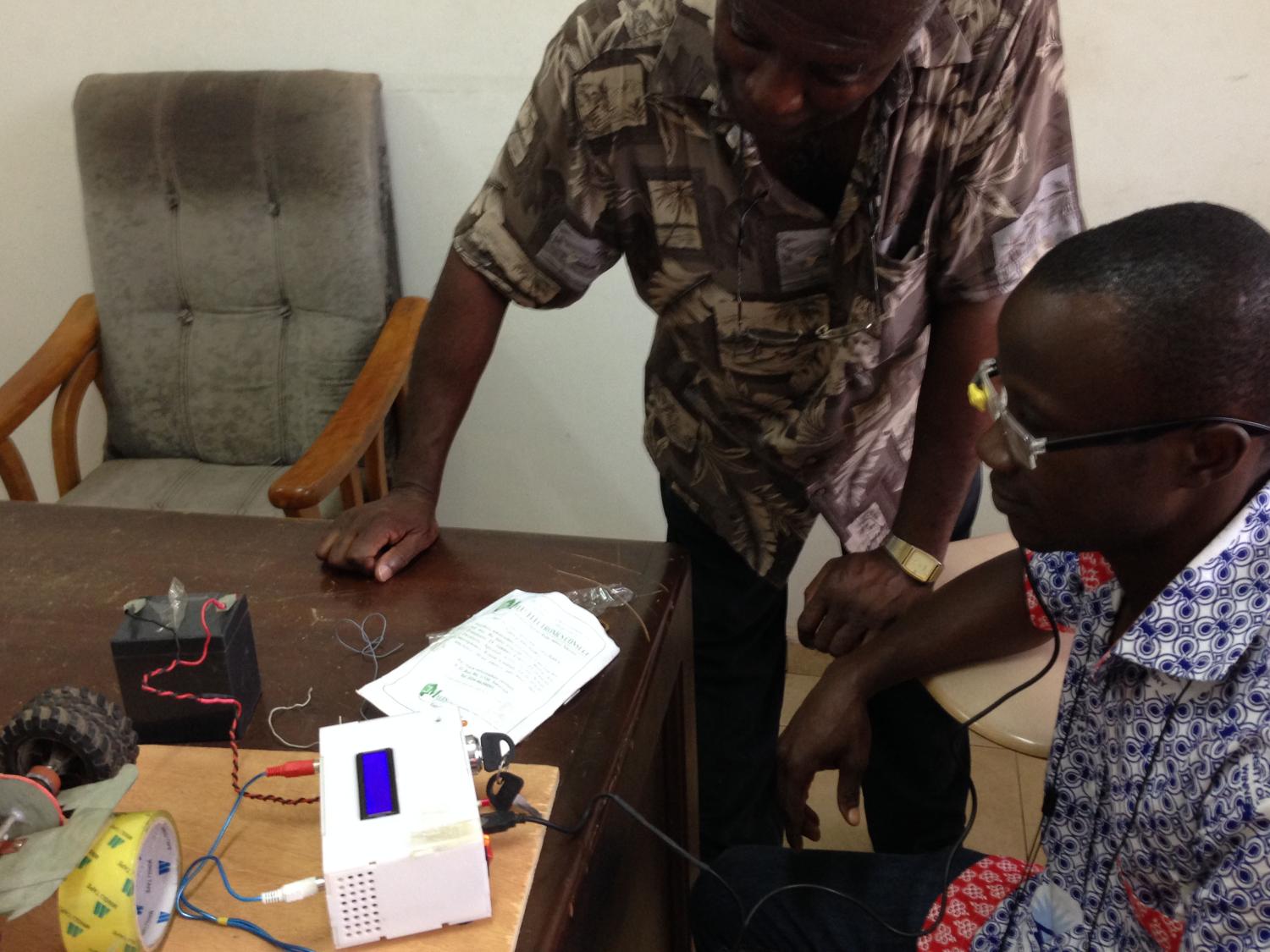 Willie Ofosu with student Stephen Eduku in Ghana