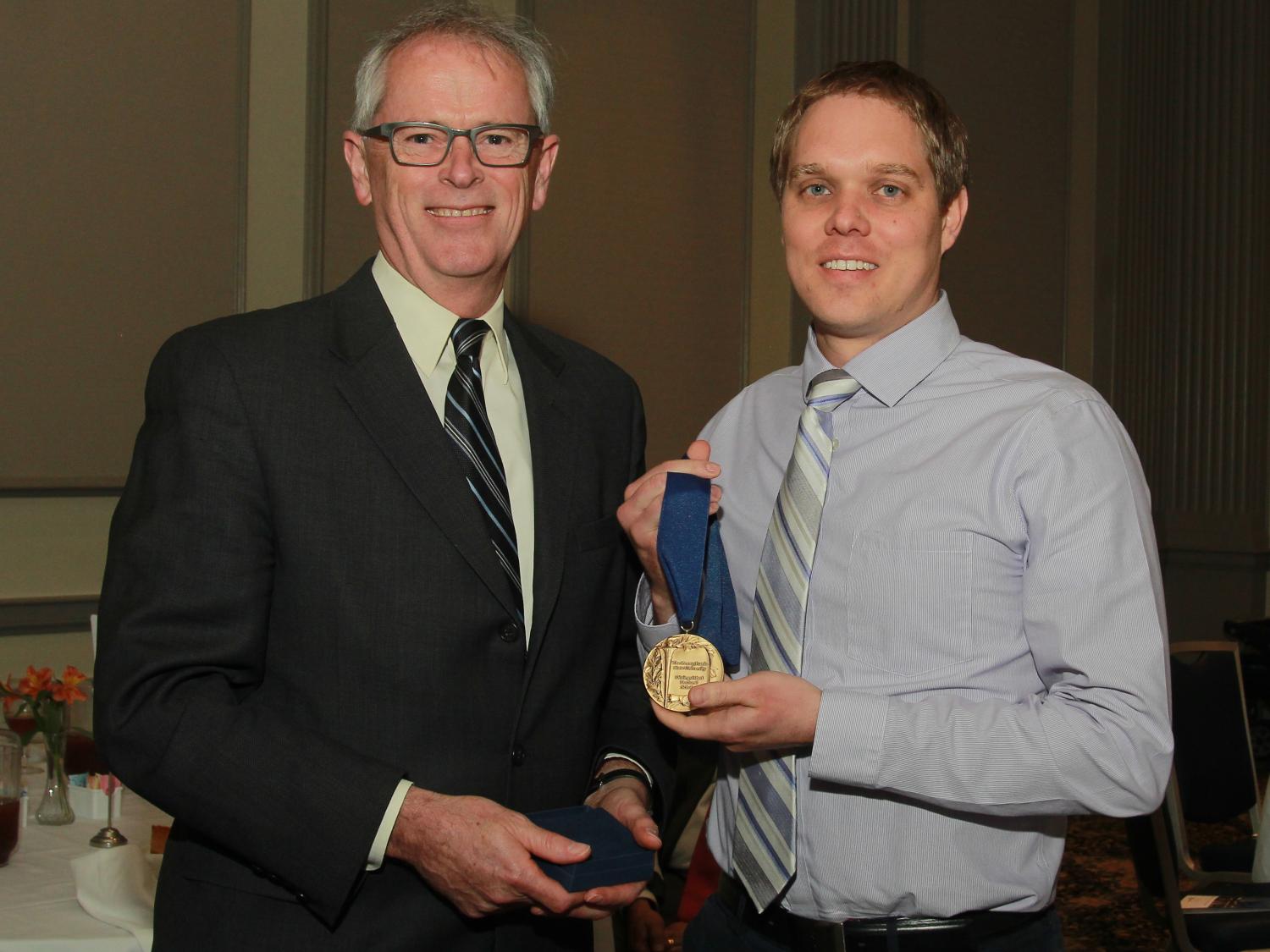 Curtis Stimpson and Provost Nick Jones
