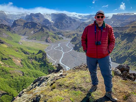 Penn State student Gabriel Schaefer in Iceland 
