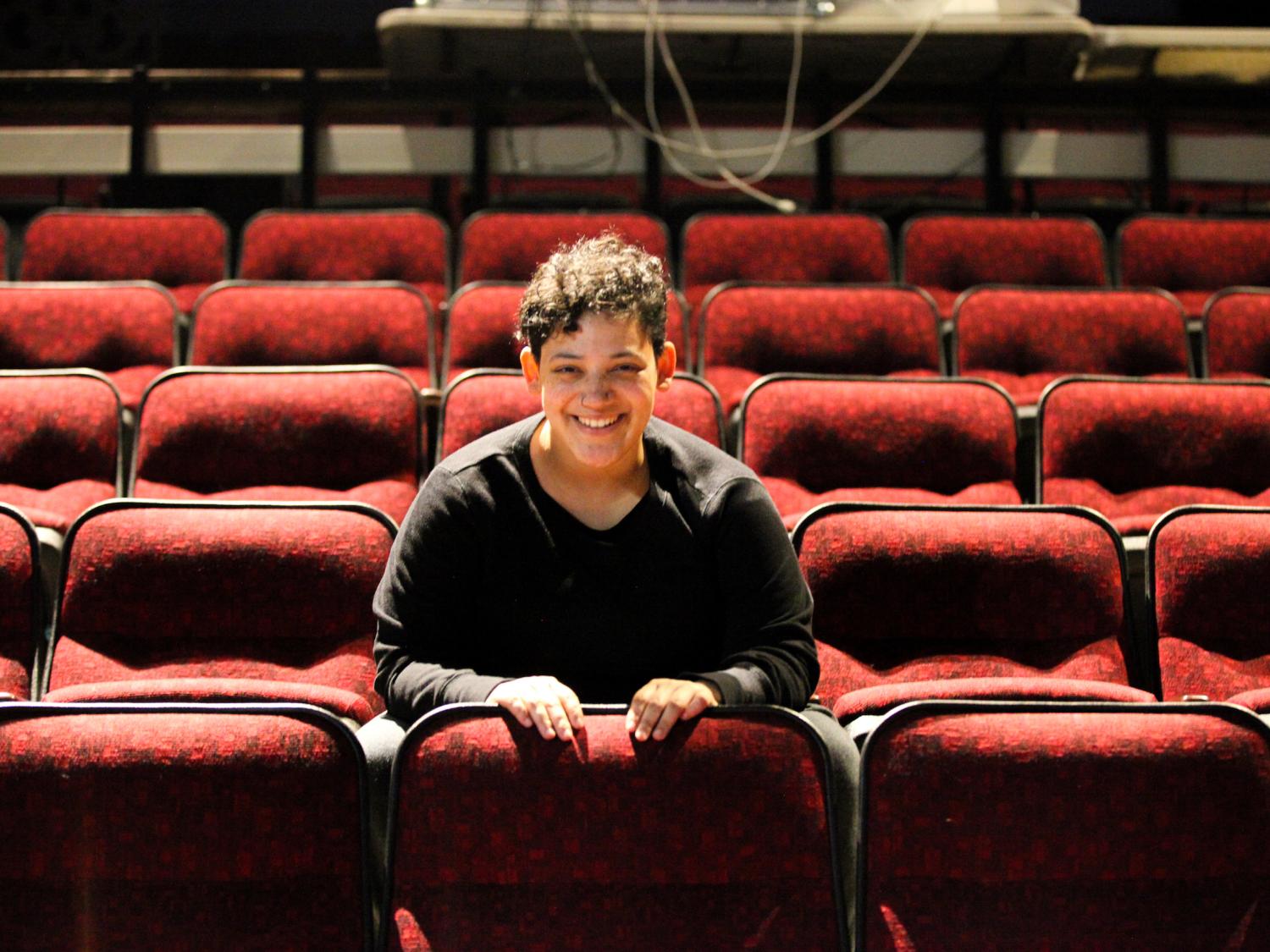  Mariah Claiborne sits in the Playhouse seats