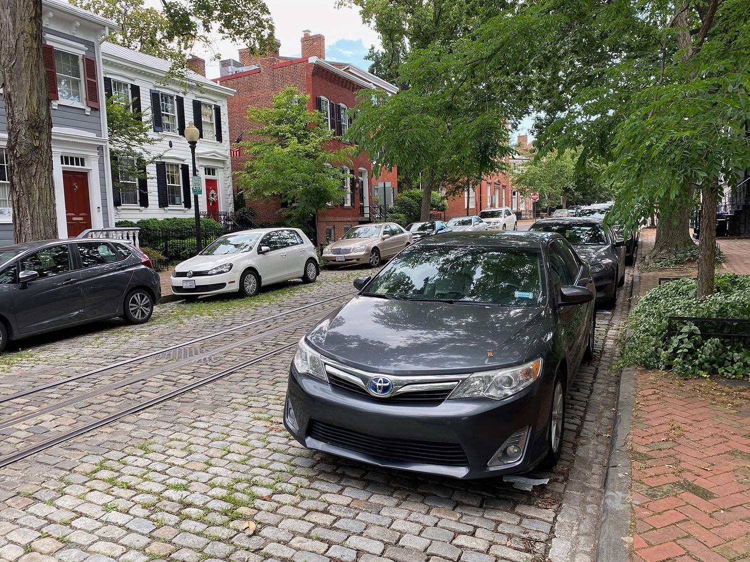 A photograph of O Street in NW Washington, D.C.
