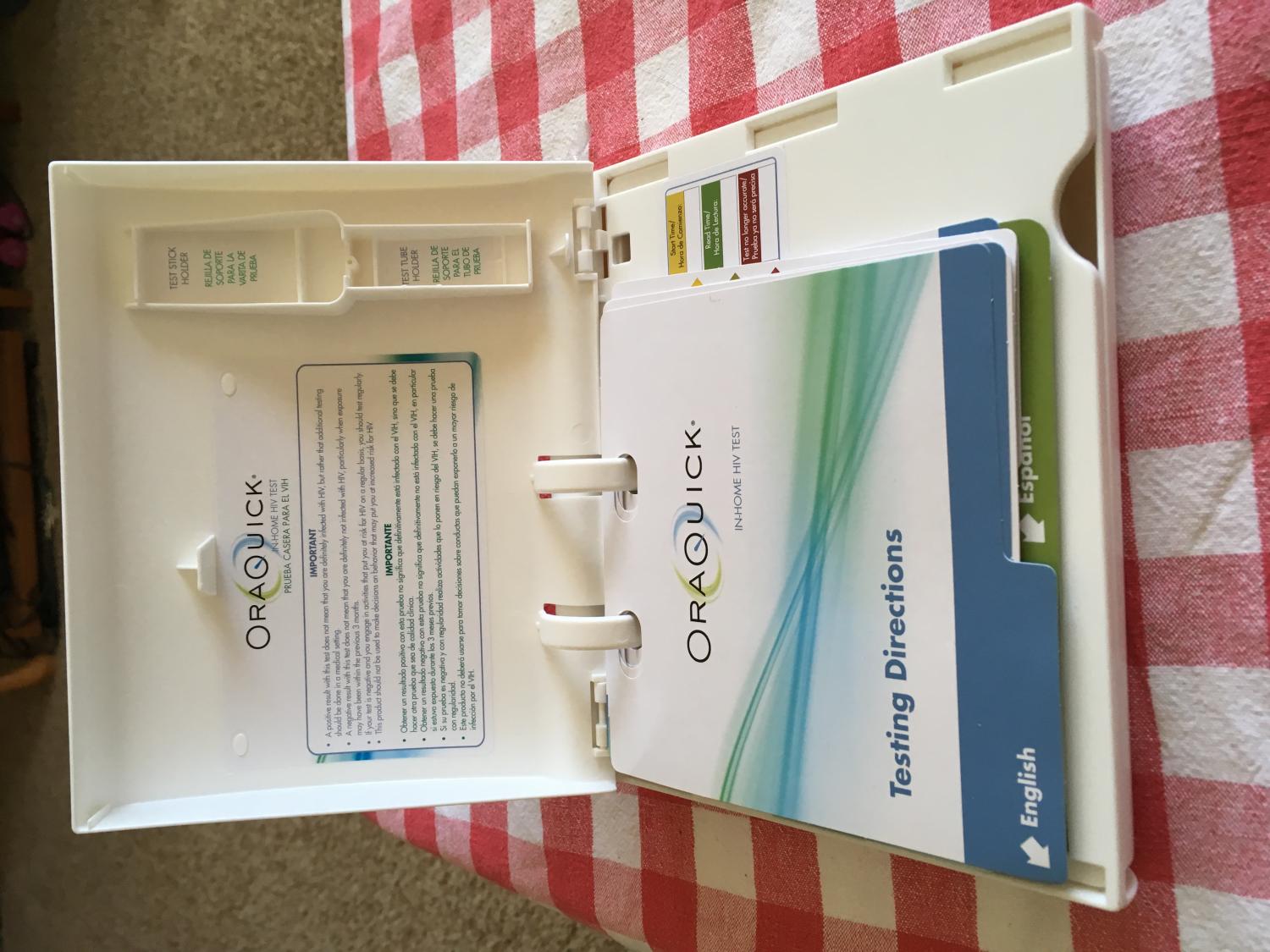 The OraQuick testing equipment
