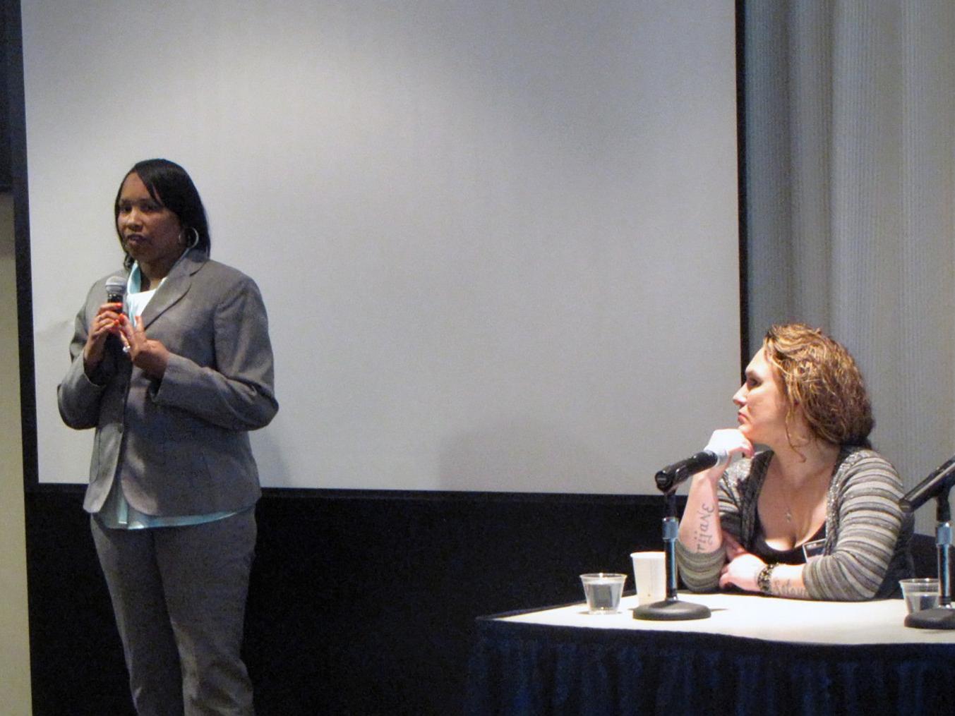 Sex trafficking survivors Barbara Freeman and Jennifer Kempton