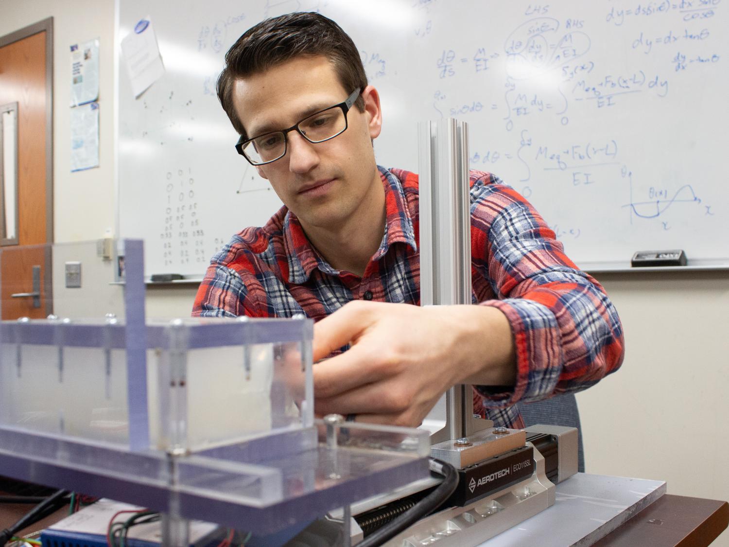 Brad Hanks works in the EDOG lab. 