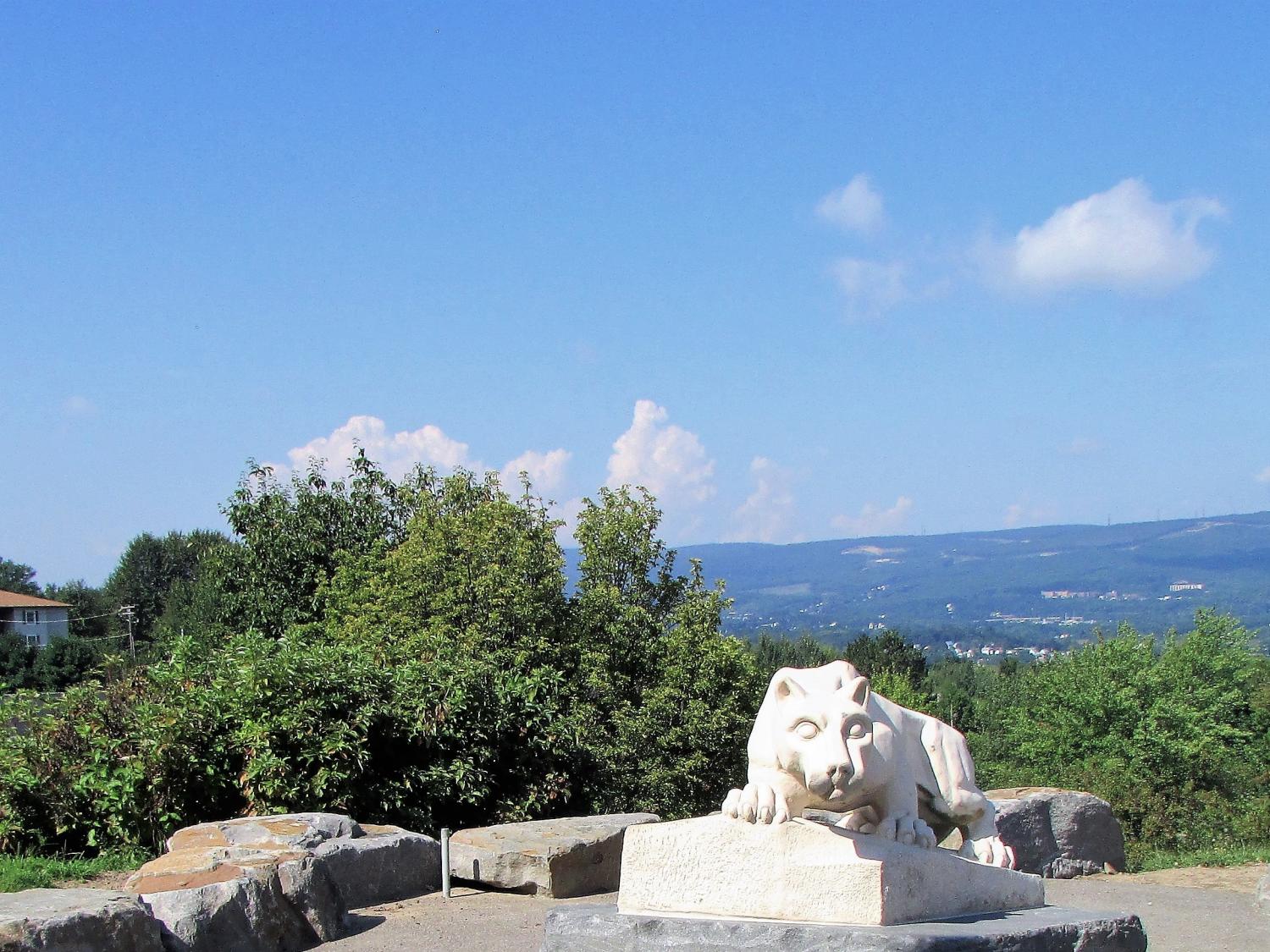 The Nittany Lion shrine at Penn State Scranton