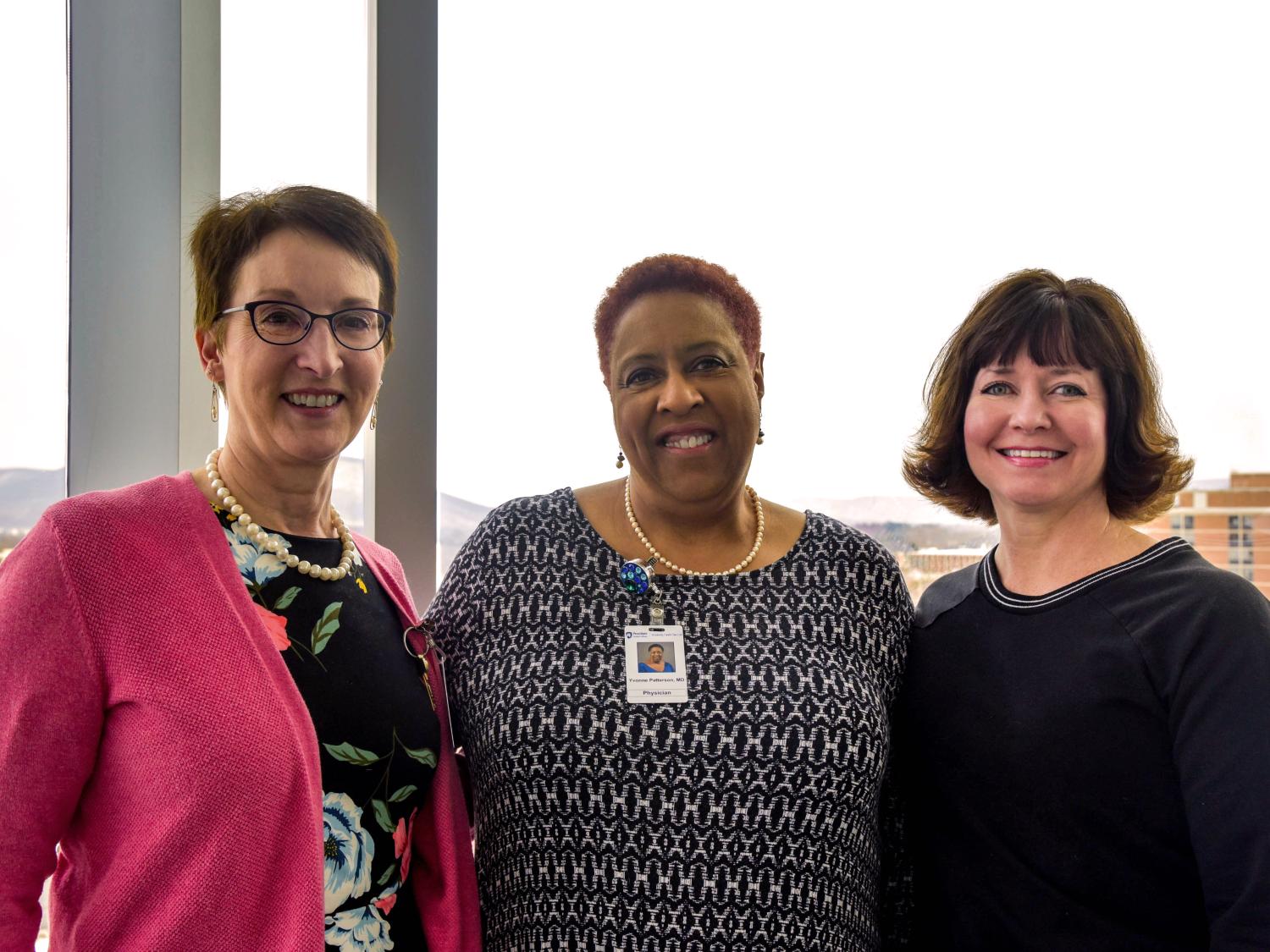 University Health Services’ Staff (Left to Right) Dr. Robin E Oliver, M.D. CPE, Michelle “Shelley” Haffner, RNC, Dr. Yvonne Patterson, M.D.