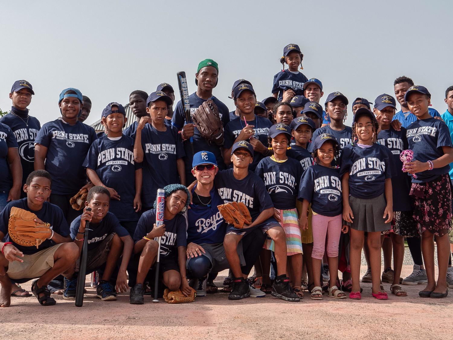 Bryce Starner with kids in the Dominican Republic