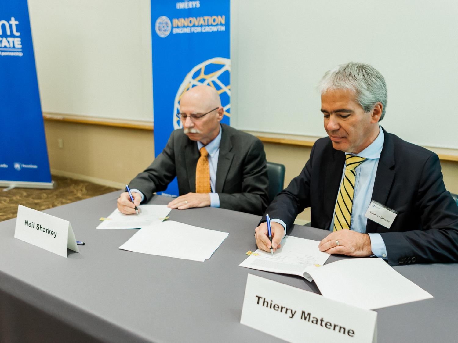 Penn State and Imerys sign the Master Research Agreement
