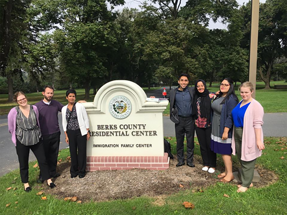 Penn State Law students at the Berks County Residential Center