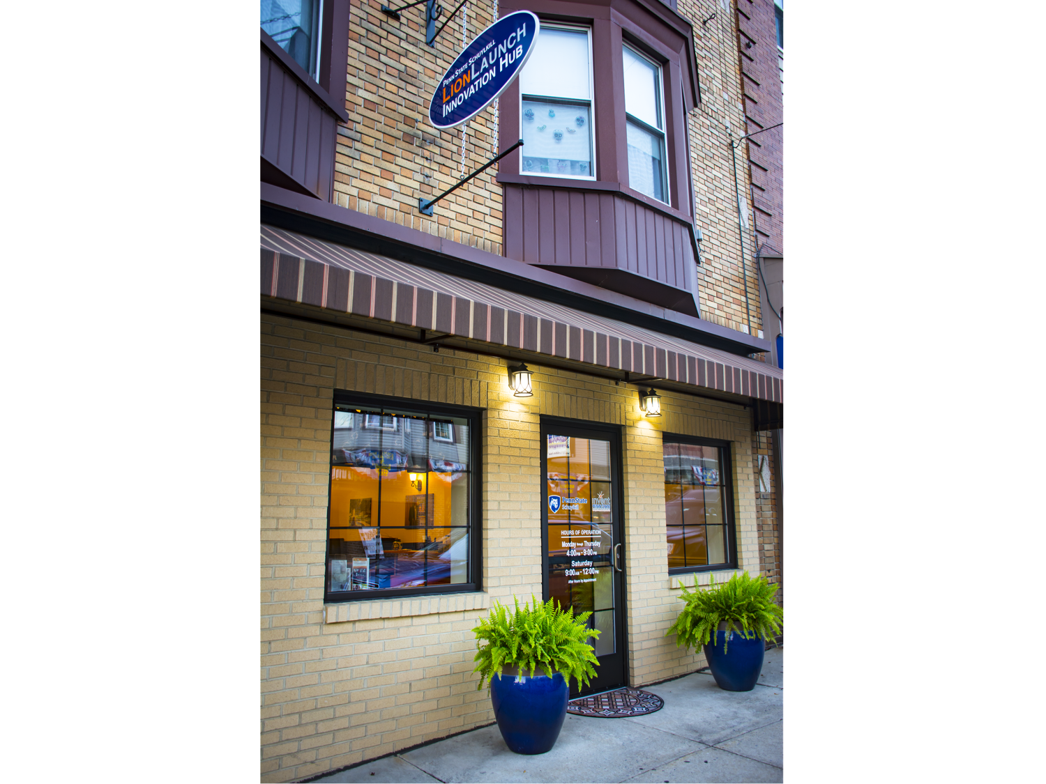 Penn State Schuylkill's LionLaunch Innovation Hub storefront.