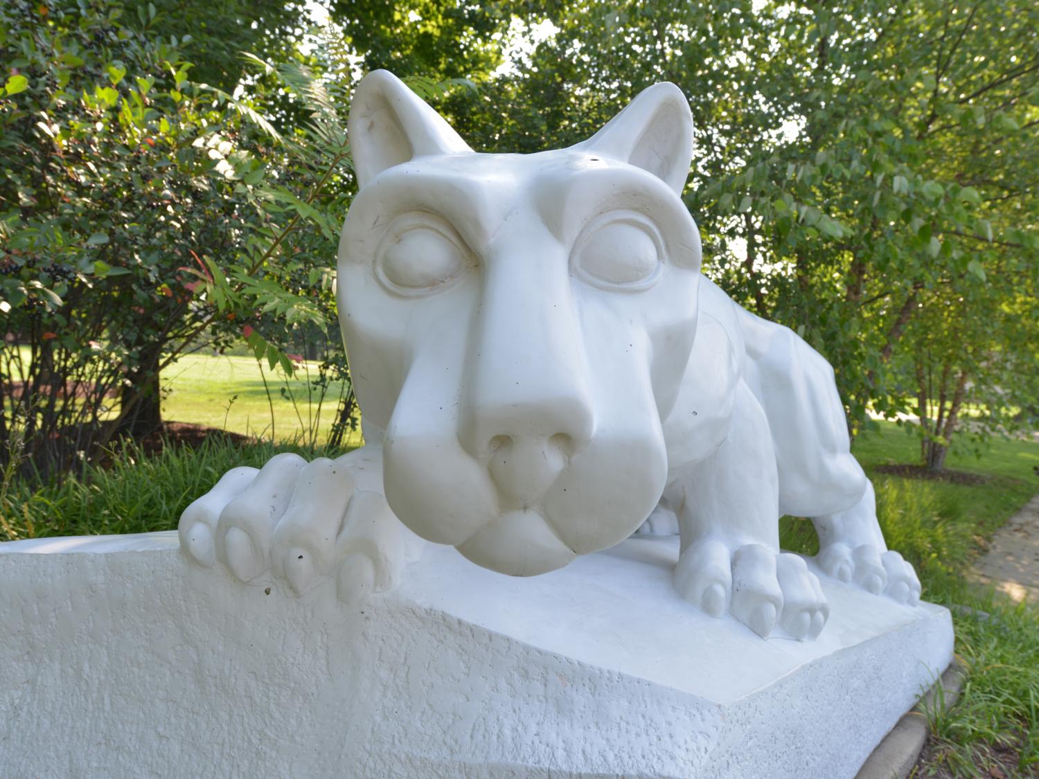 The lion shrine at Penn State Beaver.