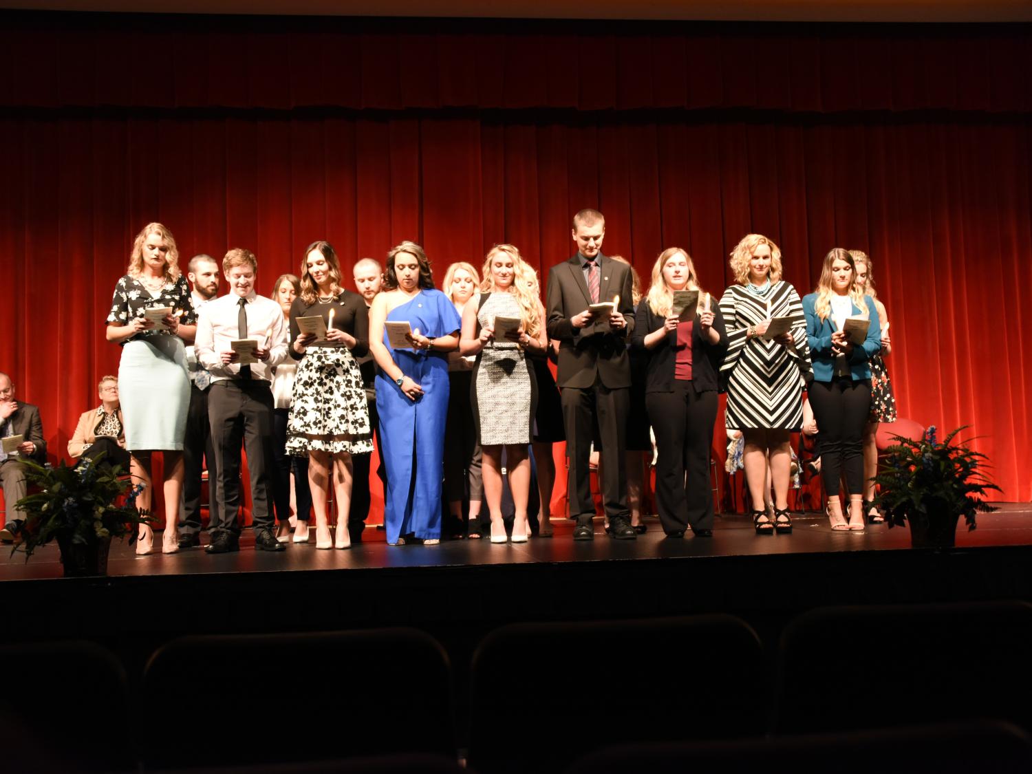 The inaugural cohort of the BSN program is honored at pinning ceremony.