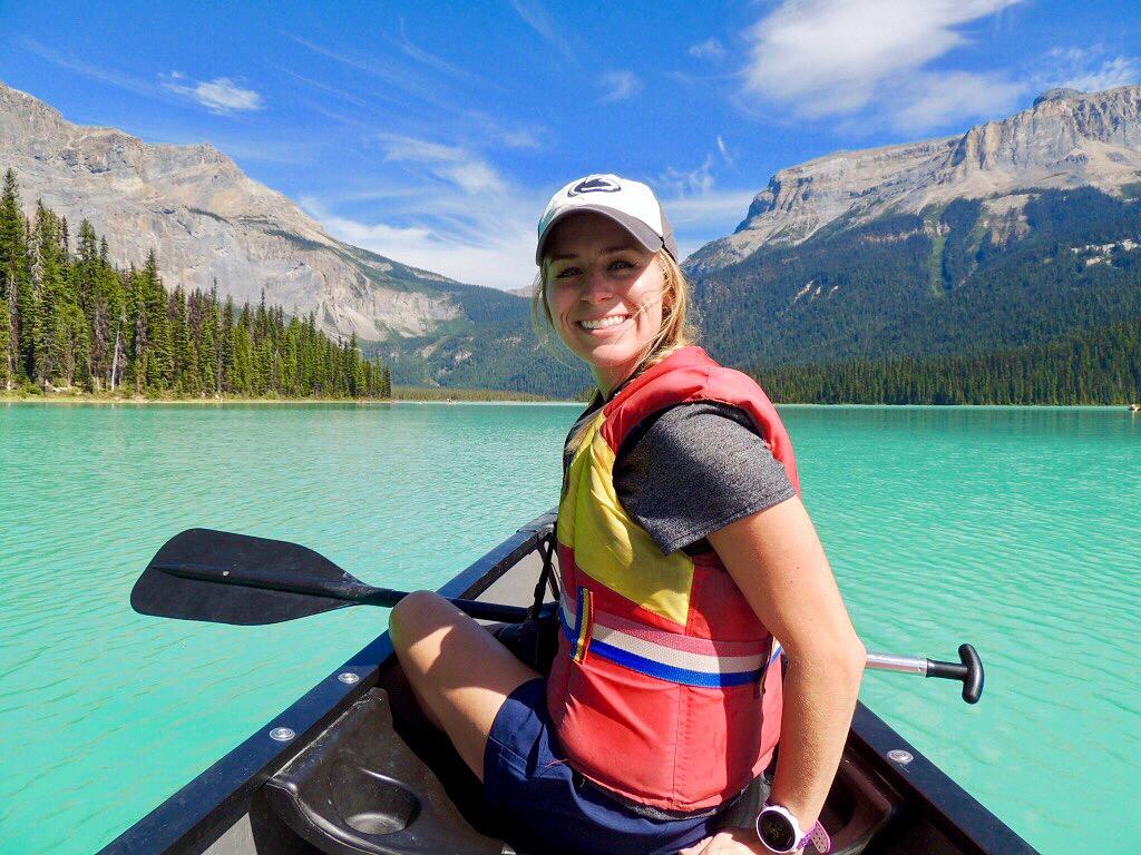 Jayne Ulrich canoeing