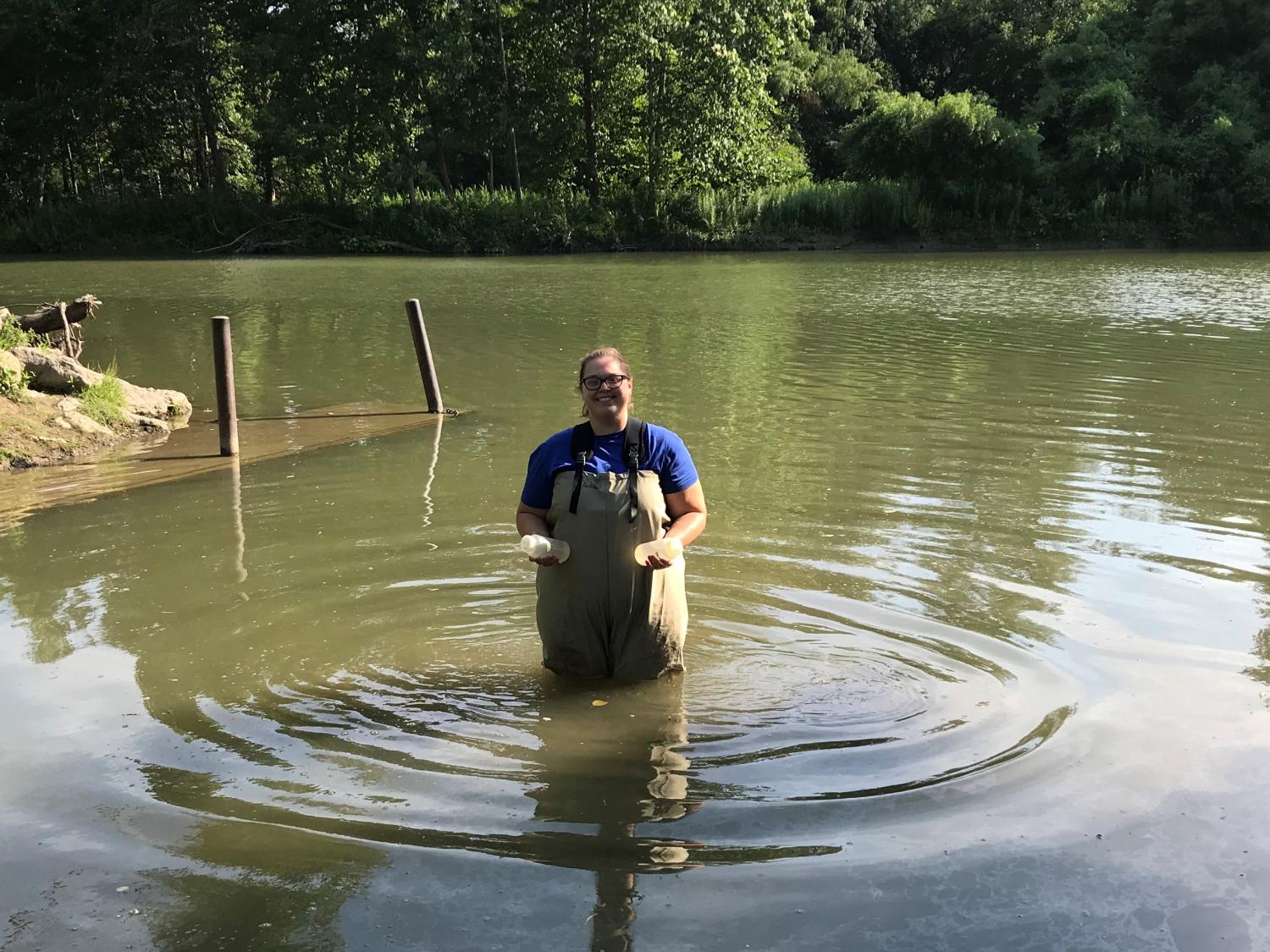Jessica Briggs in water