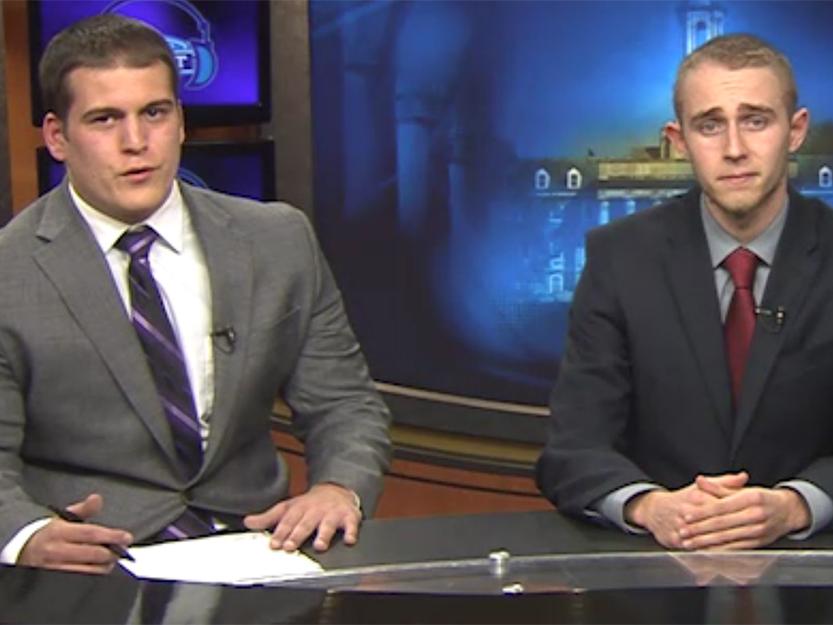 Seniors Jeff Jezewski (left) and Tyler Zulli will cover the NFL Draft in Chicago from start to finish for ComRadio this week. 