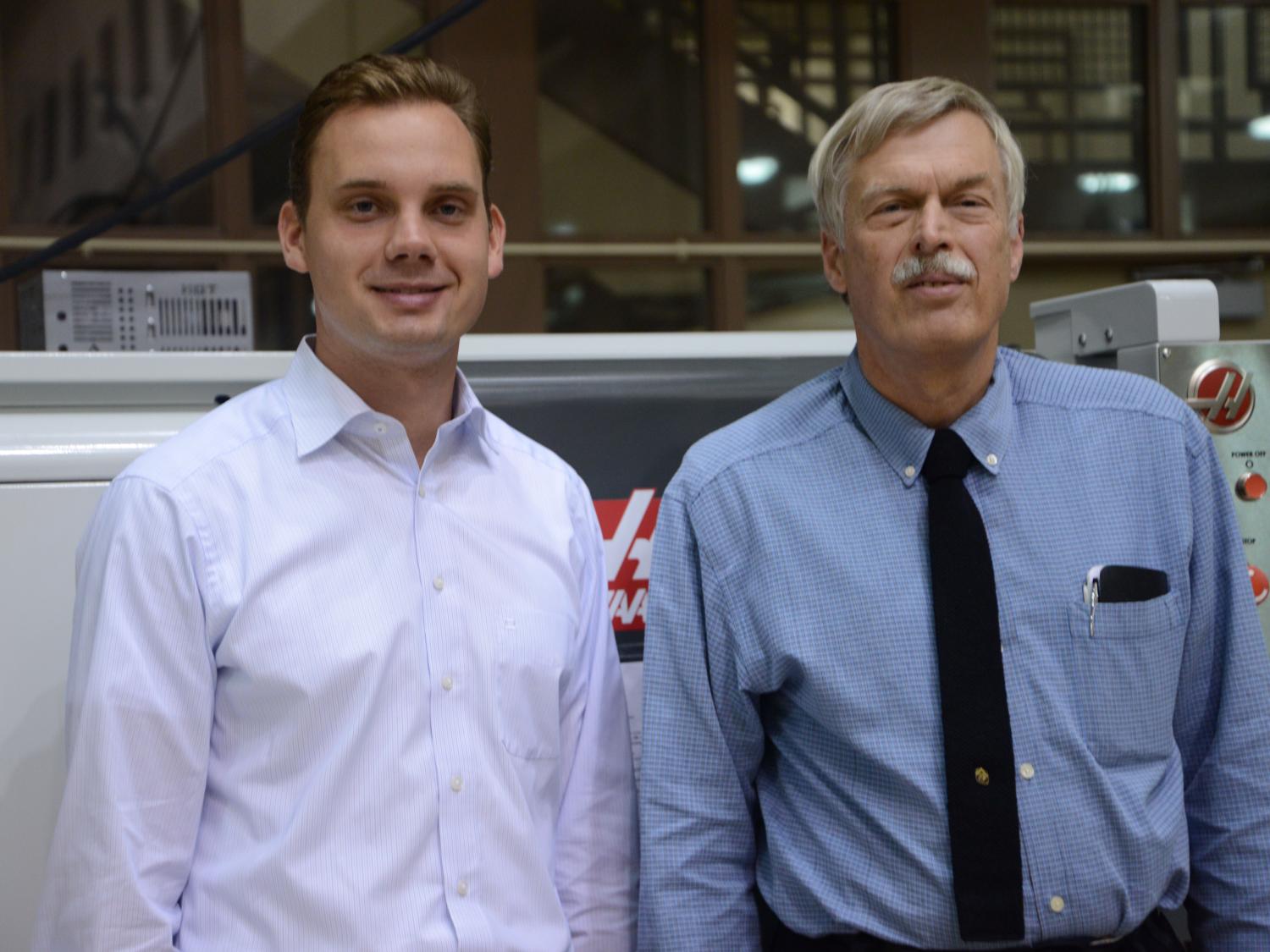 Visiting Fulbright Scholar Henrijs Kalkis and Andris Freivalds
