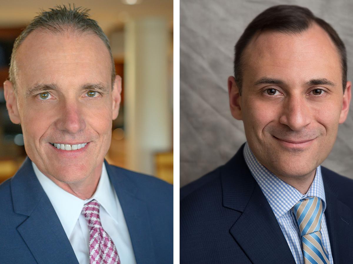 Portraits of  Bill Kelly and John Battilana, who will speak at Penn State Behrend's 2020 Finance Day program