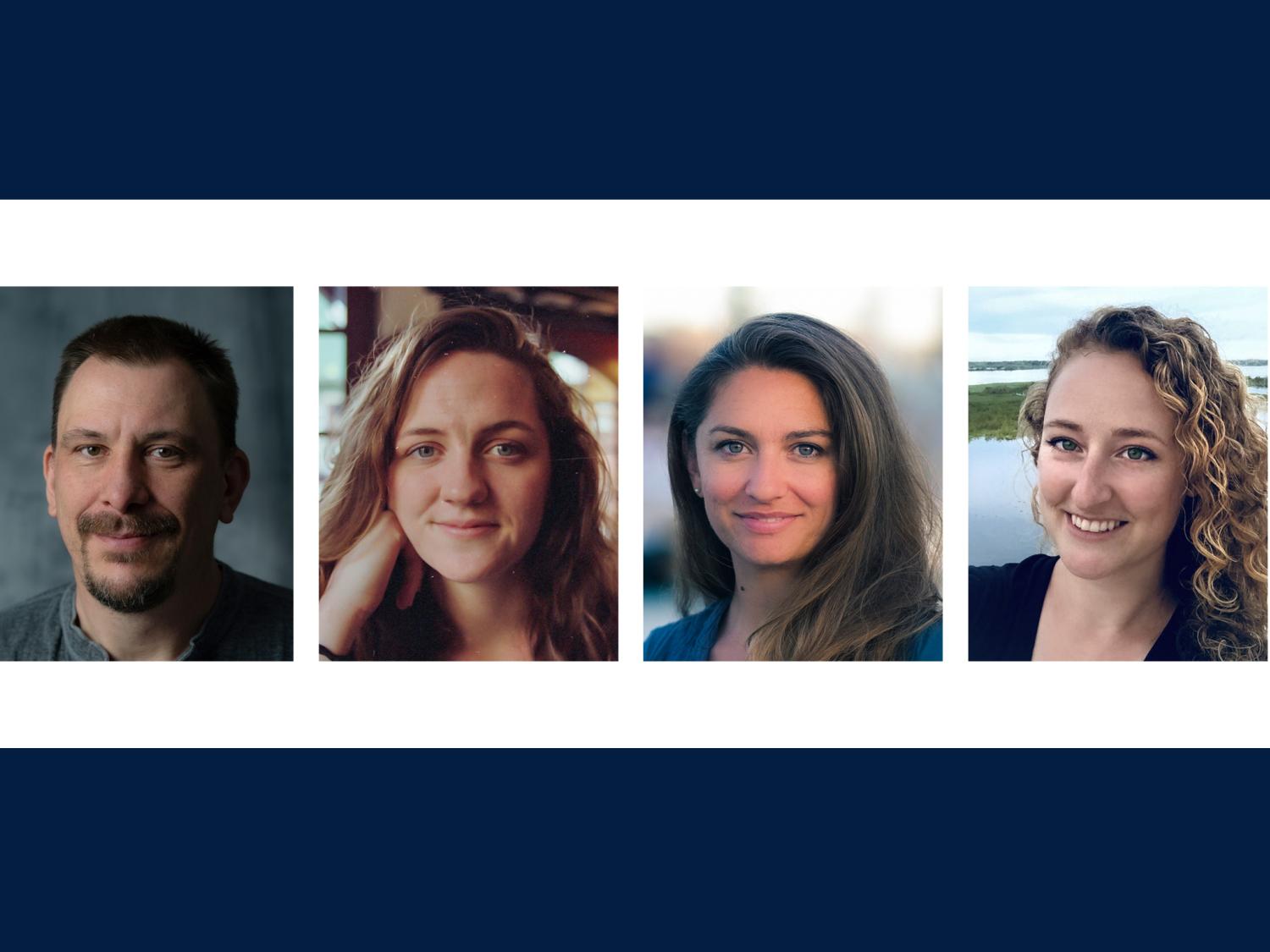 Headshots of Peter John Stempel, Zannah Mae Matson, Lauren Sosa, and Leann Andrews.