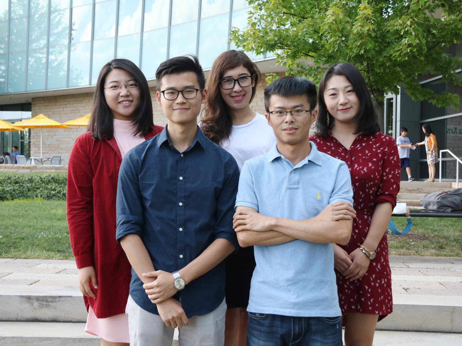 Penn State Law LL.M. students Muaitaer Abulaiti, Yang Hu, Wangyue Ma, Xin Wen, and Wen Zhang
