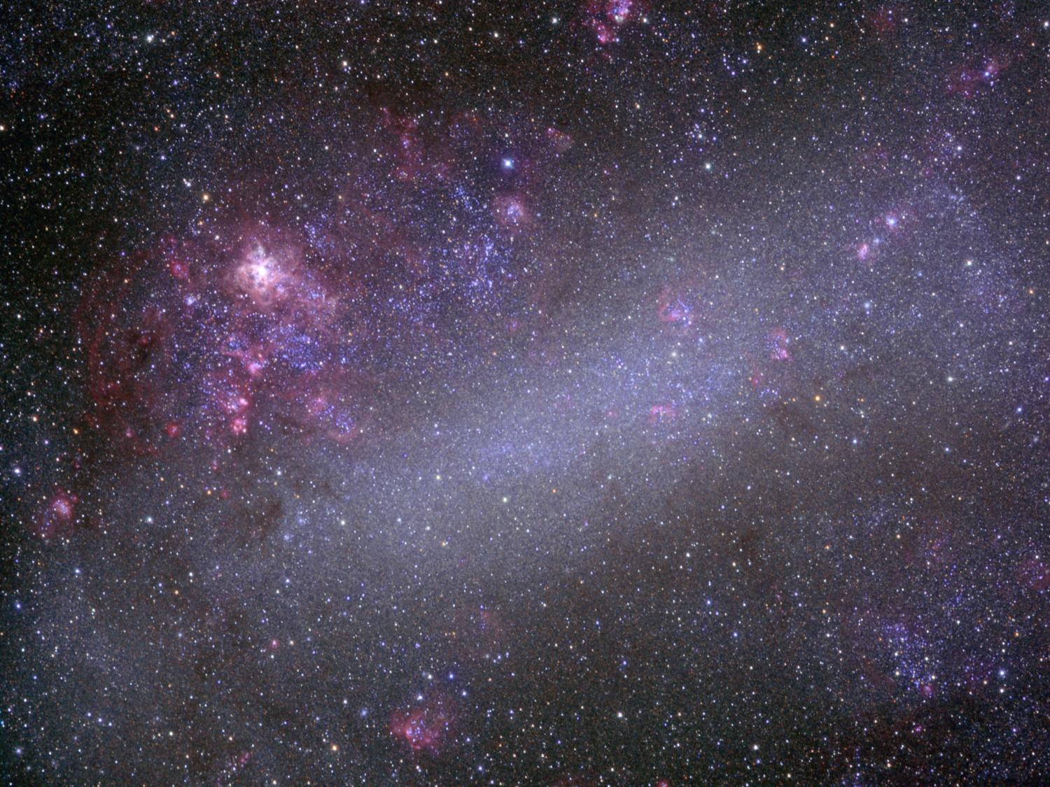 A satellite image of the Large Magellanic Cloud
