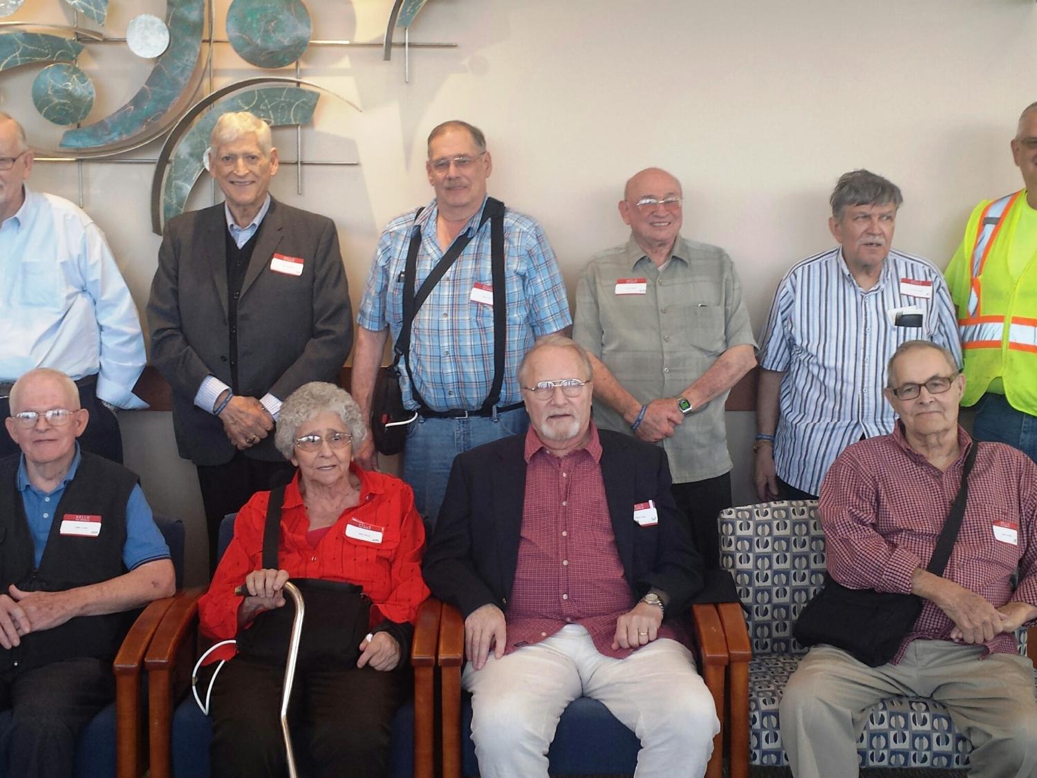 Ten LVAD patients pose for a photo.