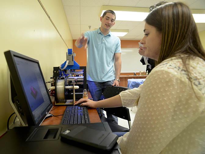 student looking at computer 