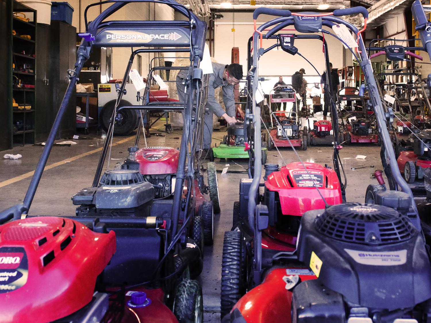 Tuning up mower