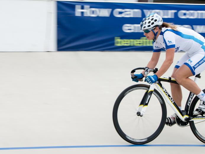 Cyclist Mandy Marquardt at the Valley Preferred Cycling Center.