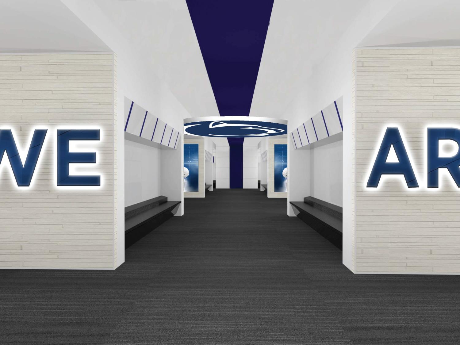Lasch Building locker room