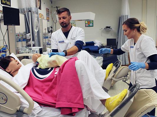 Penn State Mont Alto nursing students Bill Myers and Angie Long