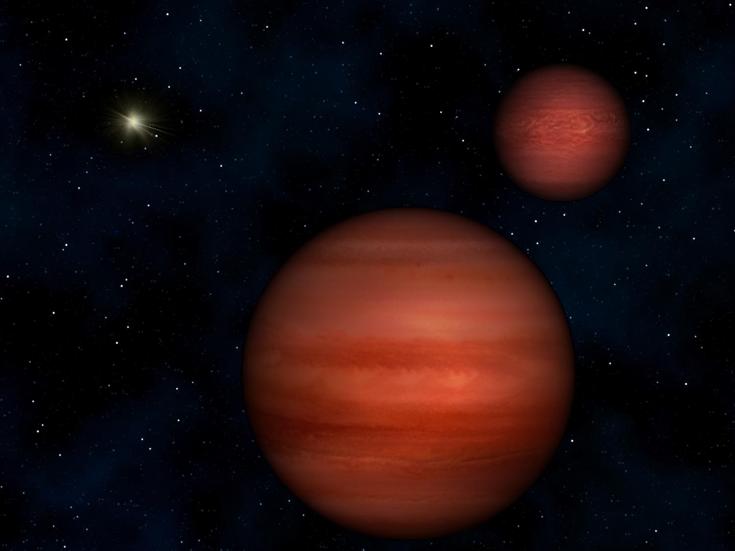 An artist's conception of the binary system