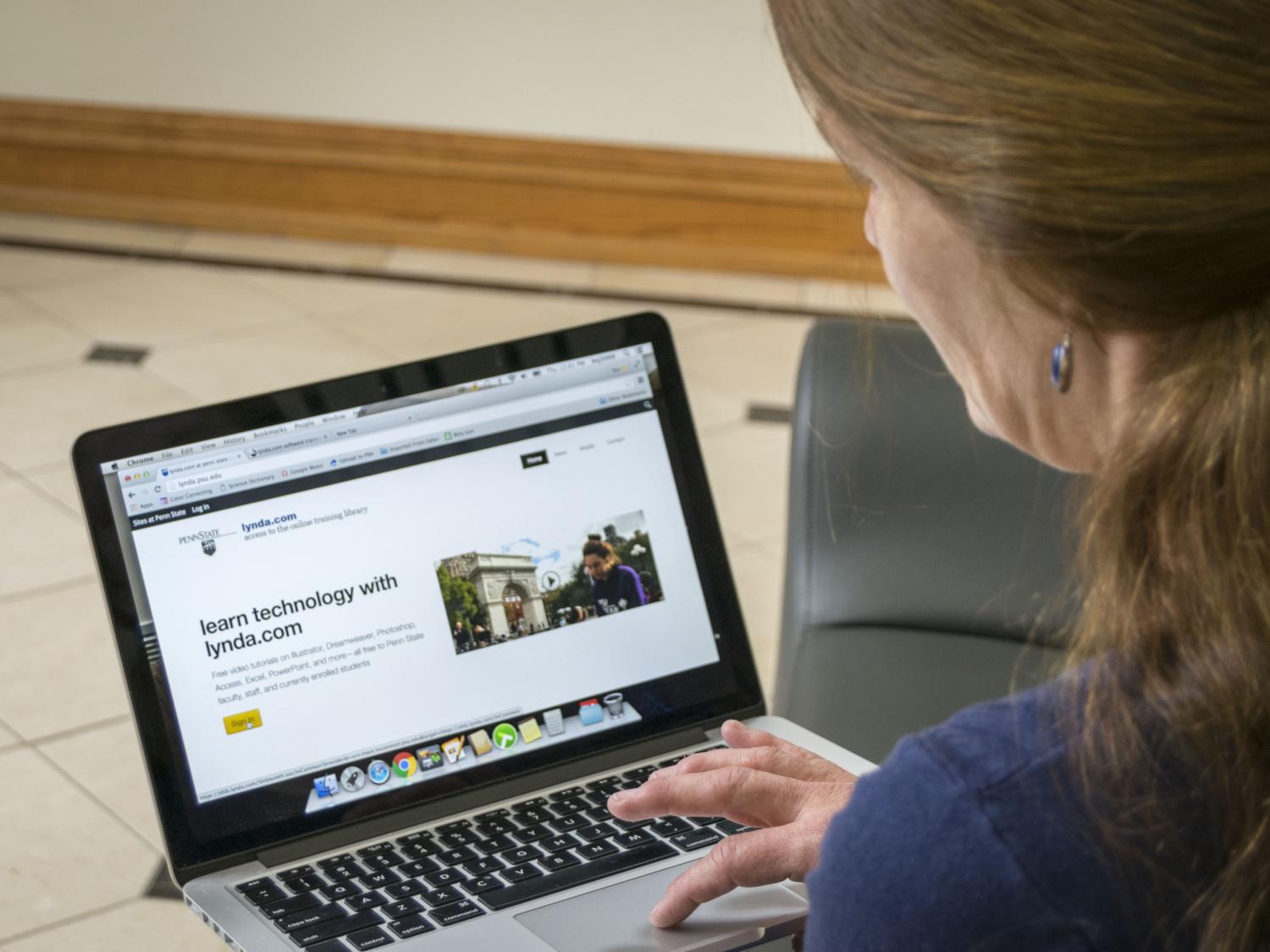 Staff member uses Lynda.com