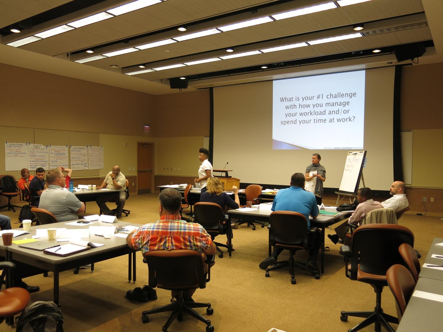 Participants engage during a presentation at the Mid-Atlantic Leadership Initiative hosted by The Labor School.