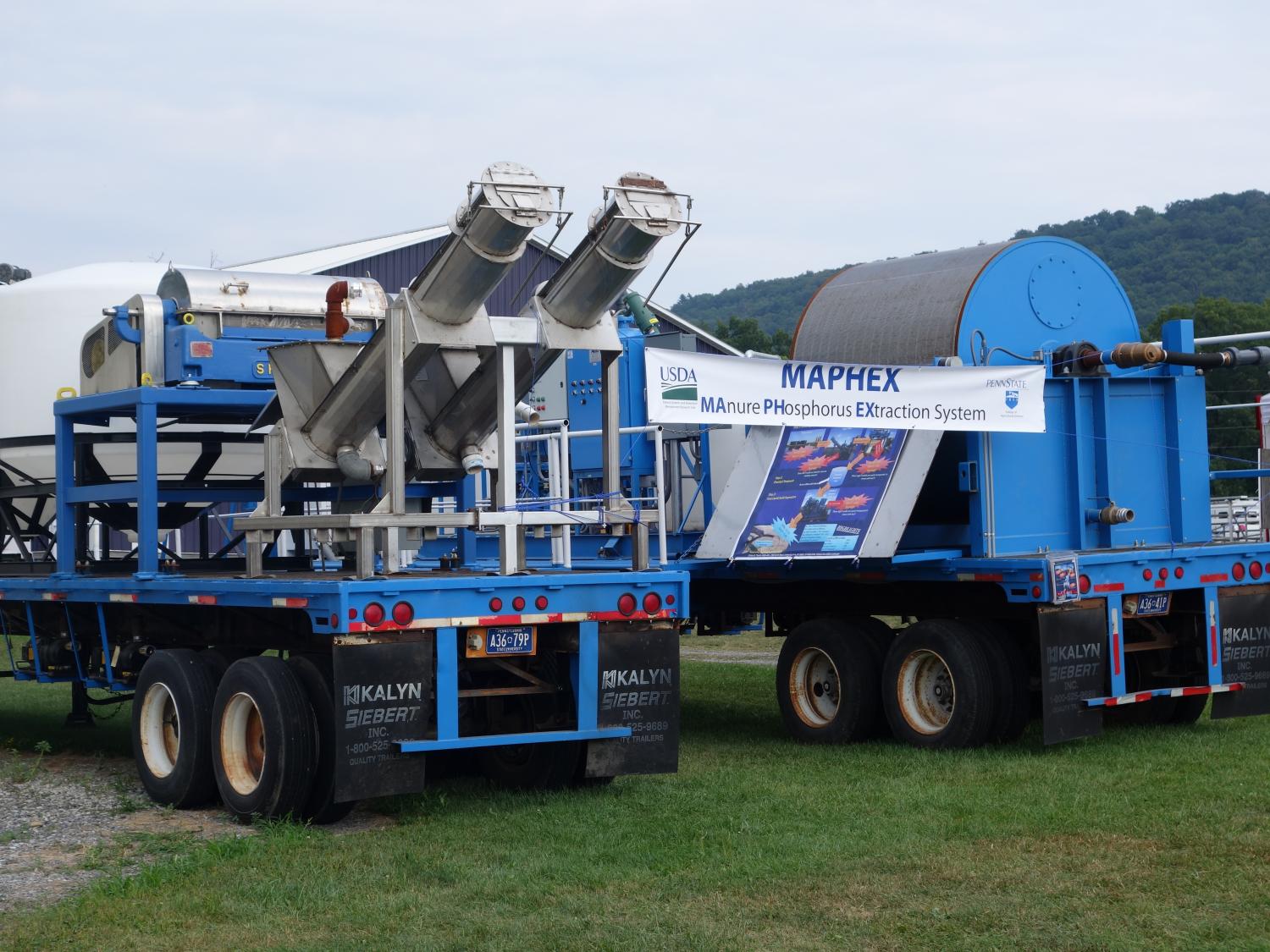 2 large flatbed trailers