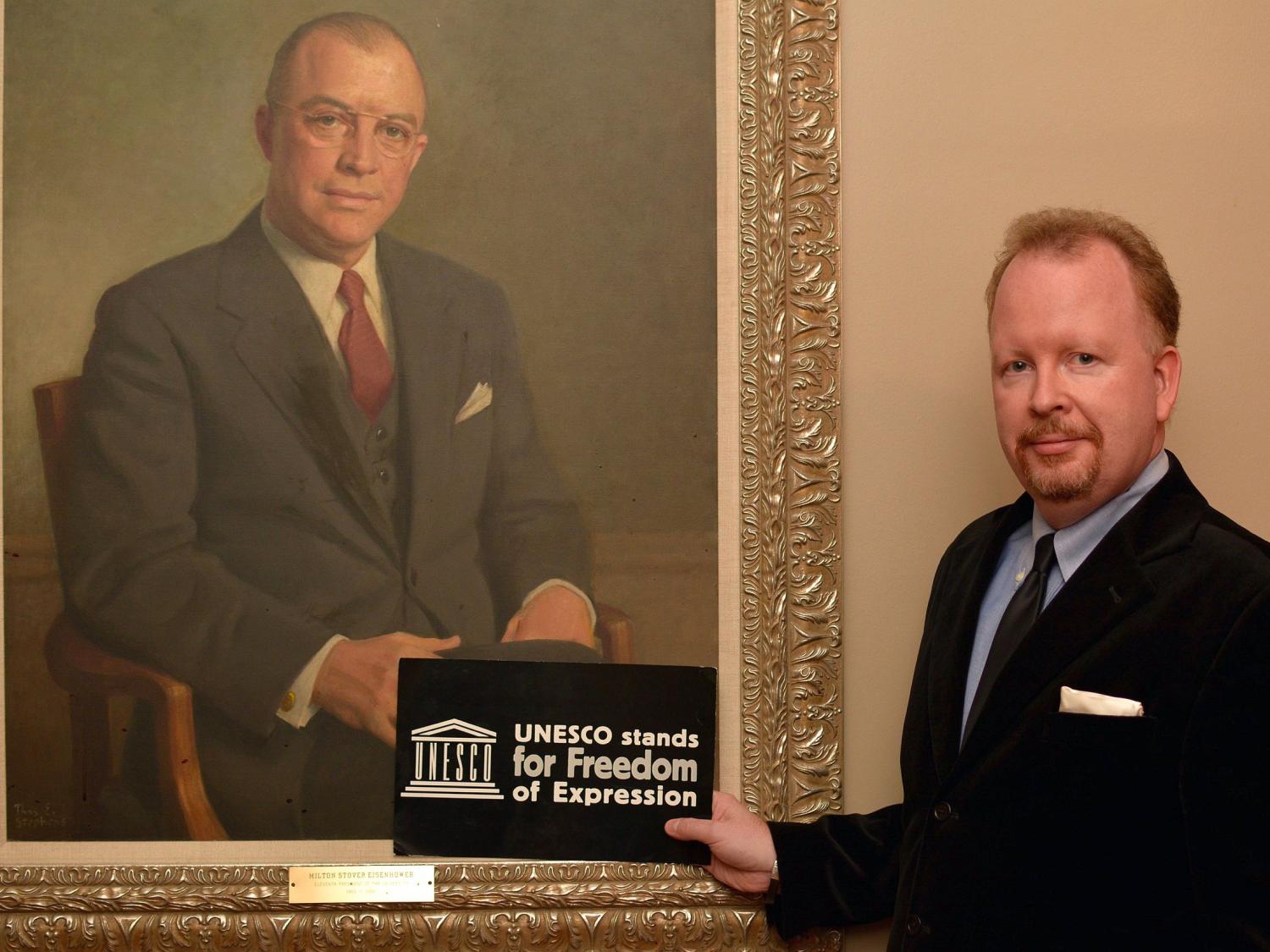 Mark Brennan and Milton Eisenhower Portrait