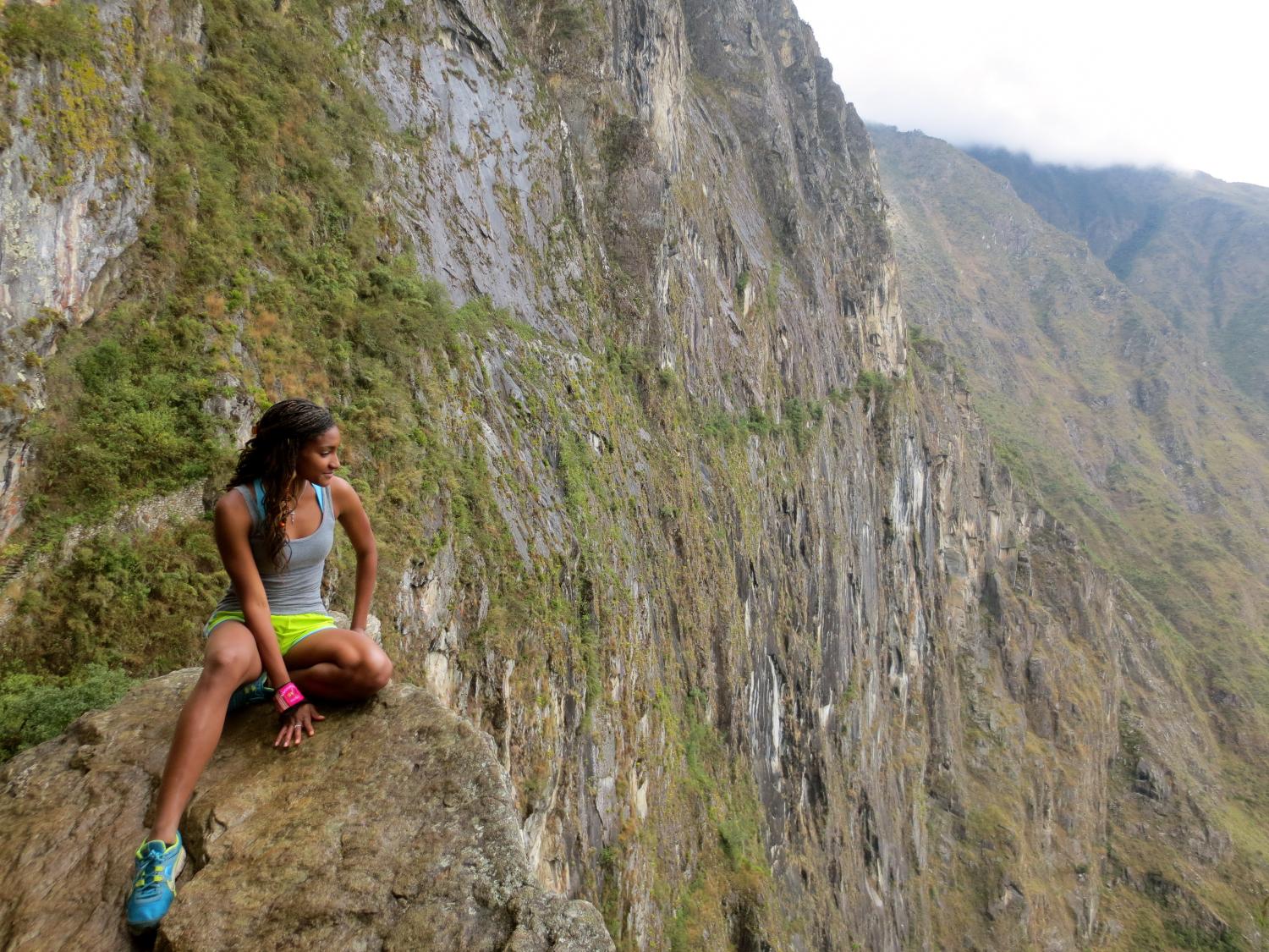 Markea Dickinson looks out over Peru from a spot in Machu Picchu.