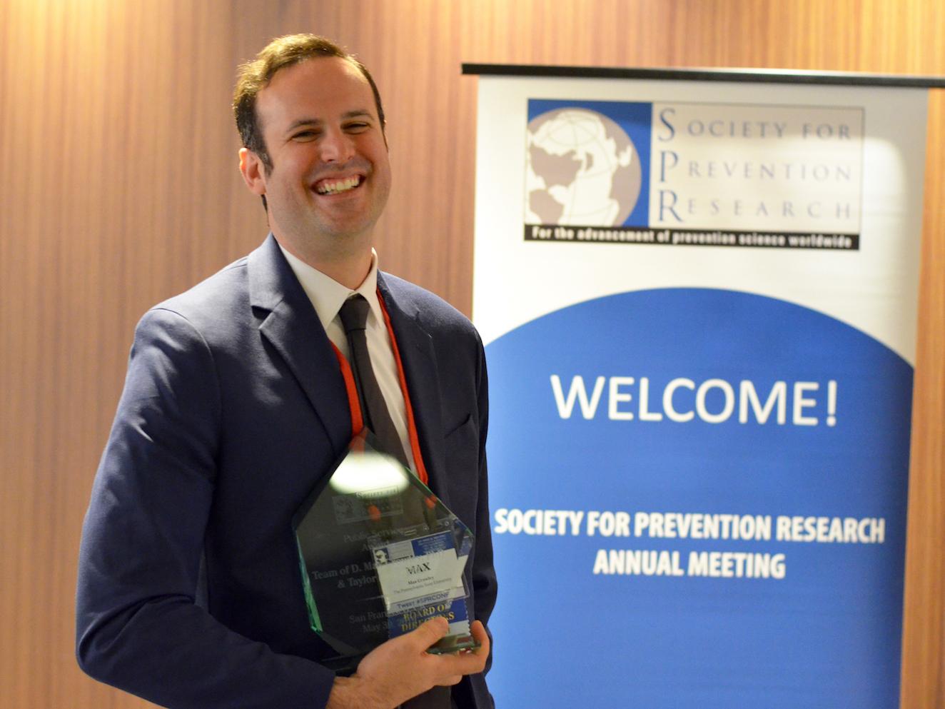 Max Crowley with SPR Public Service Award