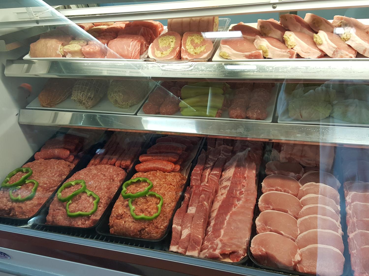 Meat display case