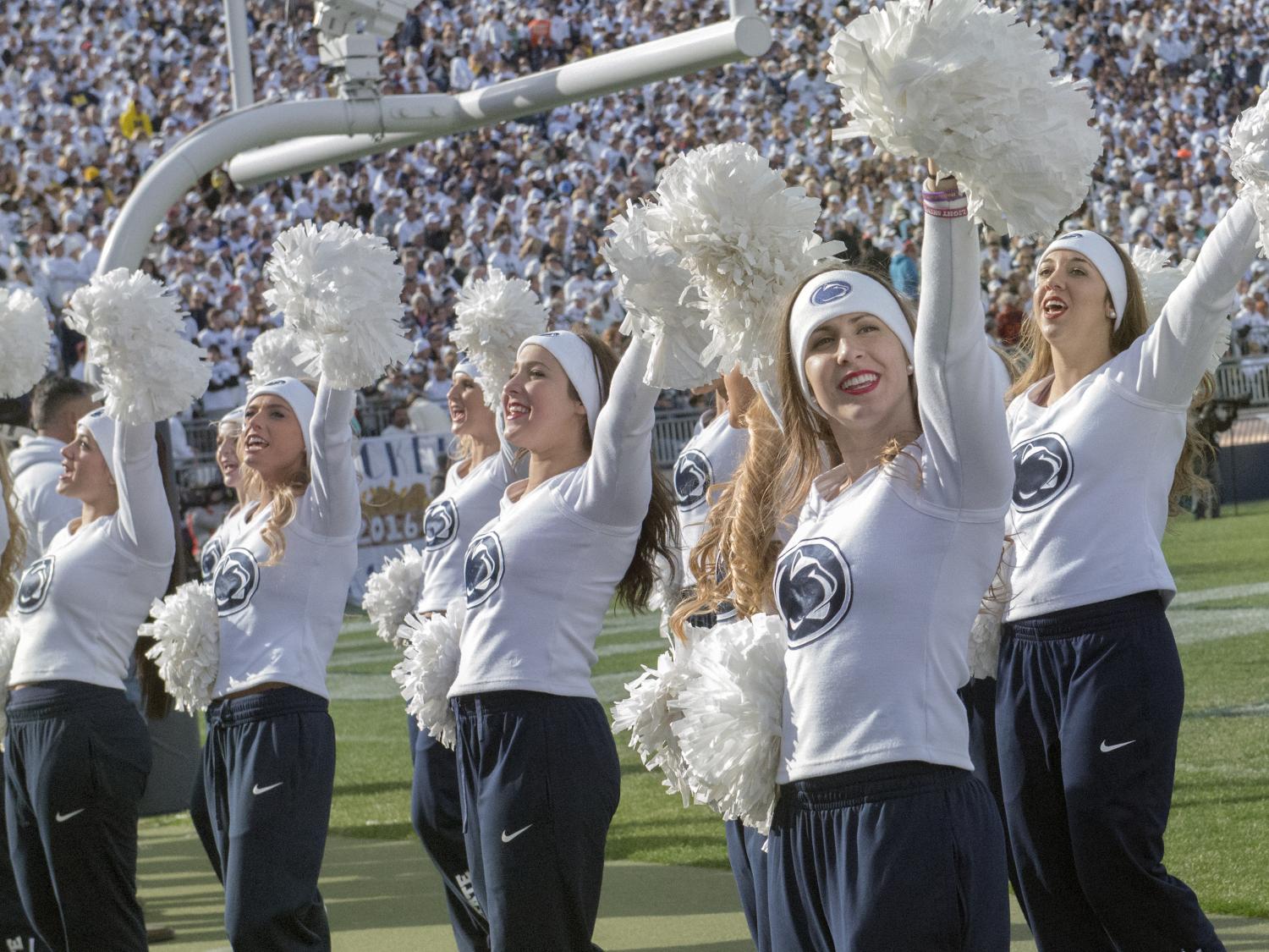 Cheerleaders at Michigan game