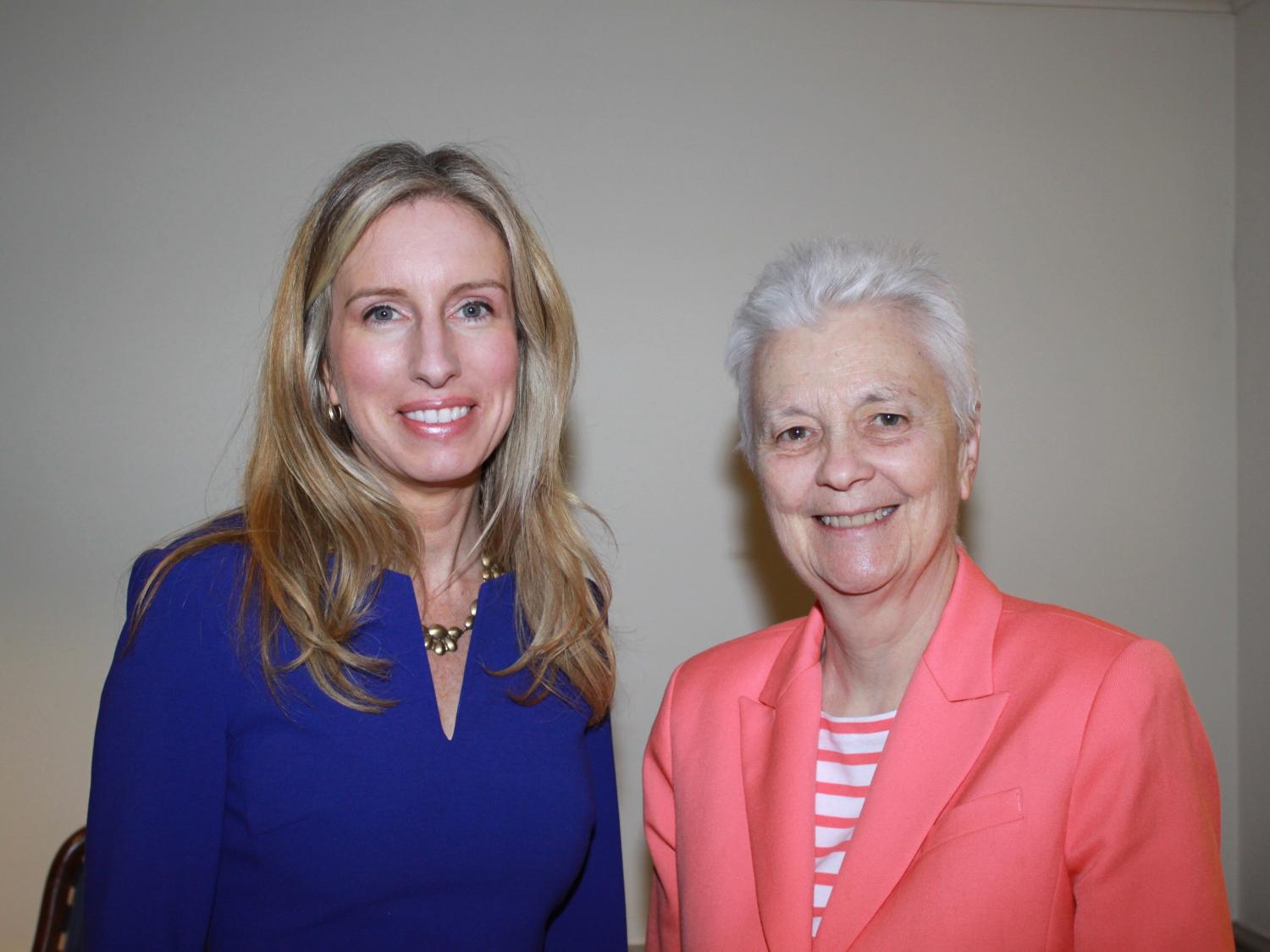 Alumna Jennifer Mies Lowe and Liberal Arts Dean Susan Welch