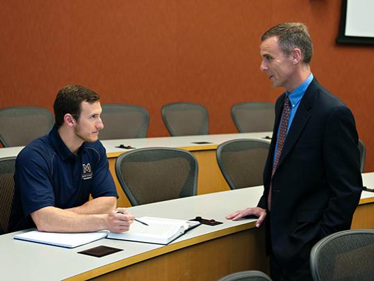 Student Christian Burne and Dickinson Law's Col. Harrold McCracken