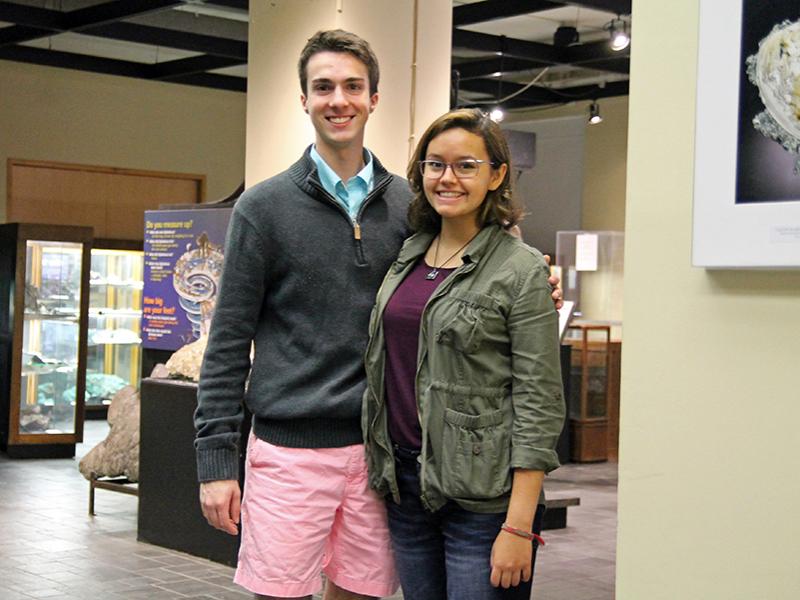 First-year students Brian Swab; mining engineering; and Ana Isabel De La Fuente Duran; materials science; are the College of Earth and Mineral Sciences' first Millennium Scholars