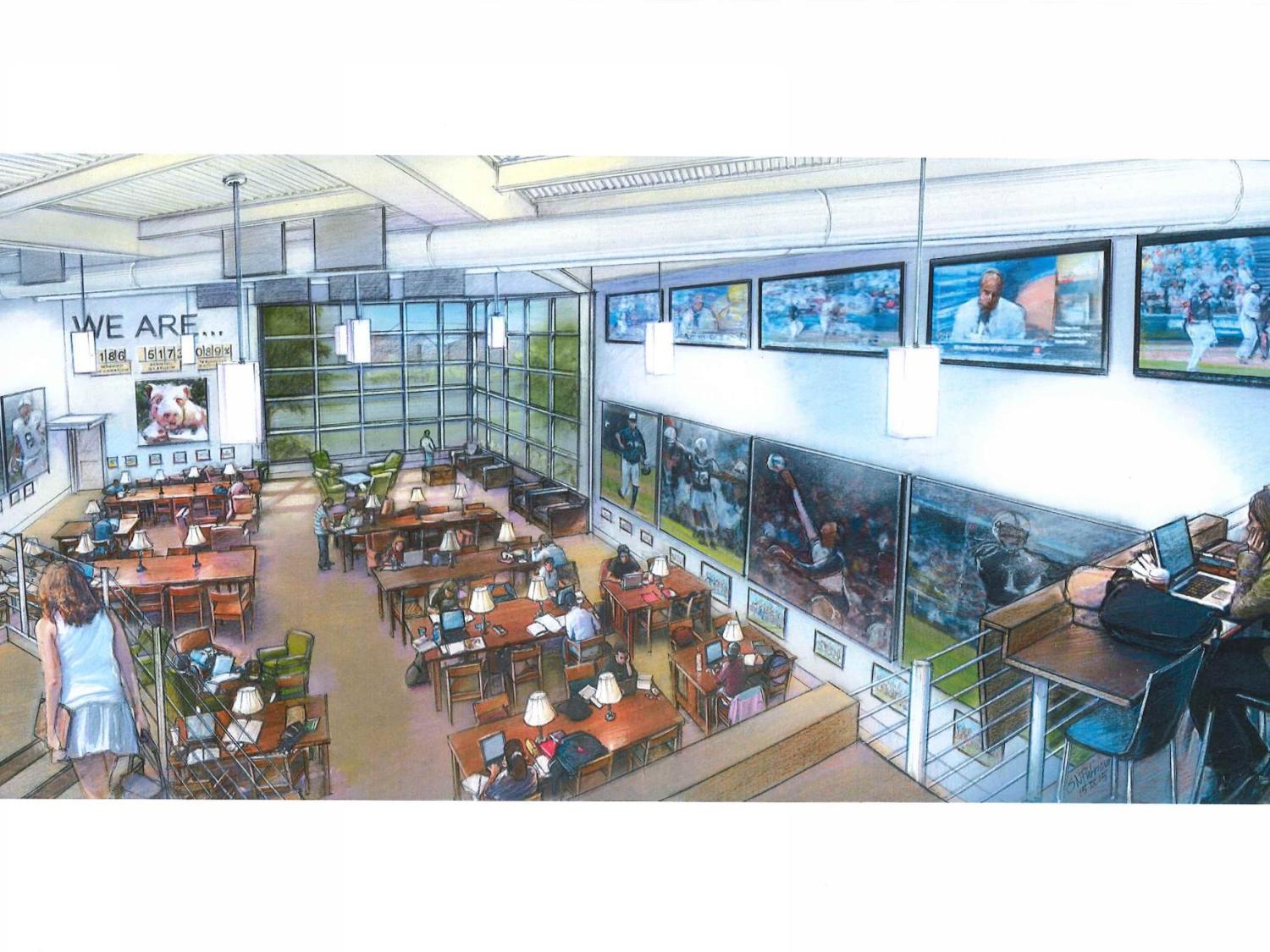 Artist’s rendering of the new Morgan Academic Center main Reading Room