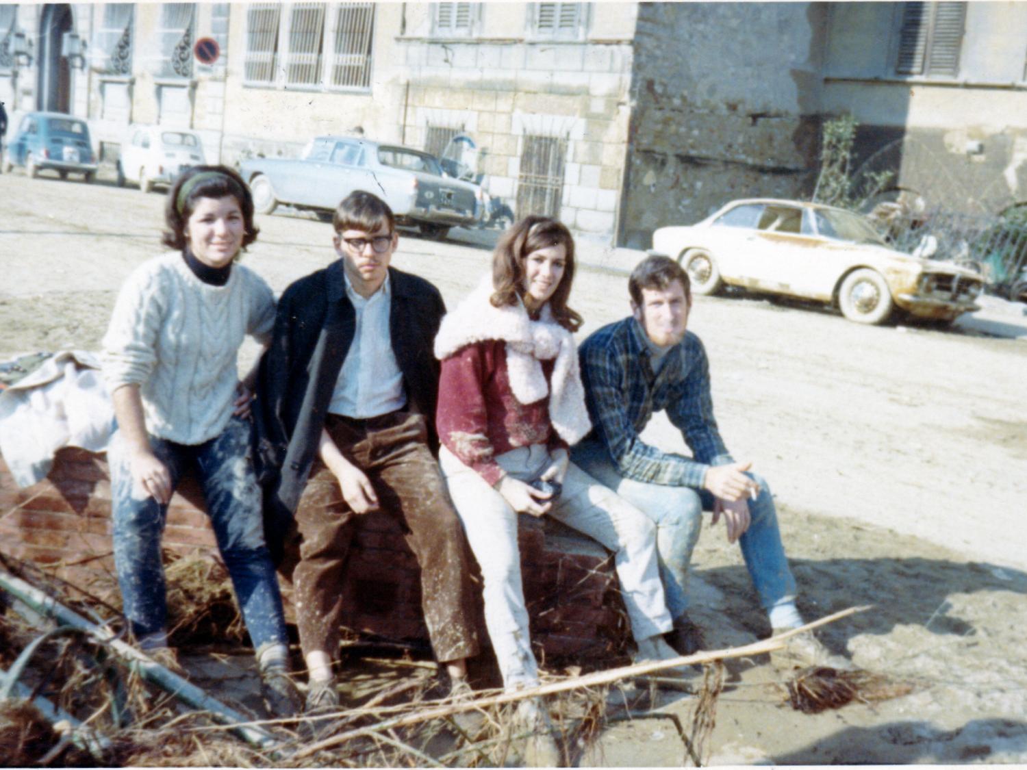 Kenneth Thigpen in Florence with classmates