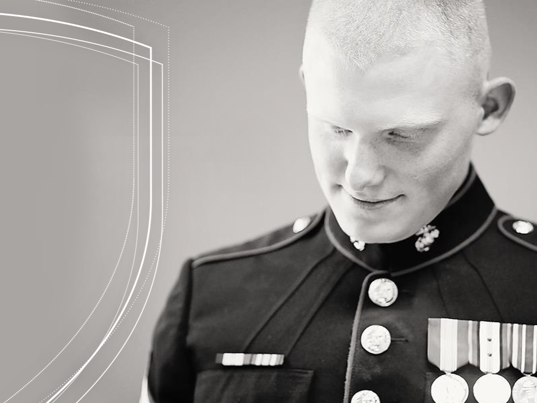 Michael Niedlinger in U.S. Marine Corps uniform