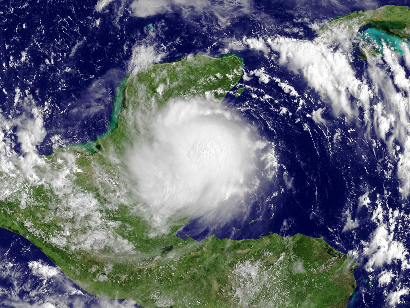Hurricane over Central America